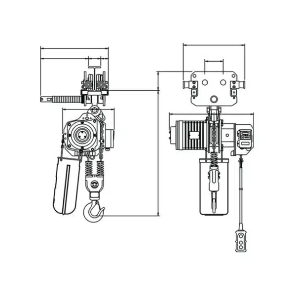 Accolift Electric Chain Hoist with Pull Type Trolley at Freeland Hoist & Crane, Inc.